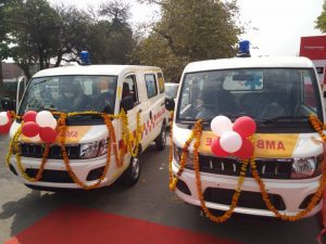 Balbir Singh Sidhu flags off 22 Ambulances to provide emergency services in congested areas