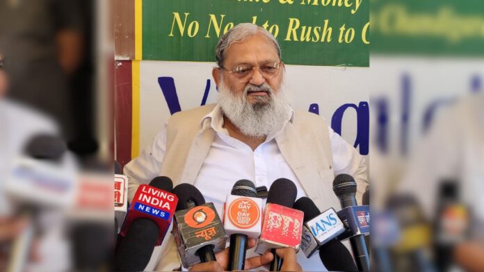 Haryana Energy Minister Anil Vij